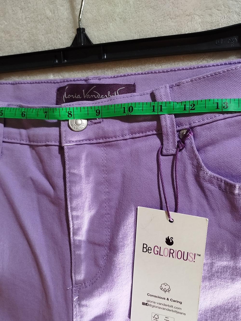 Gloria Vanderbilt Women’s Lavender Straight Leg Pants Size 8S New - Picture 3 of 10